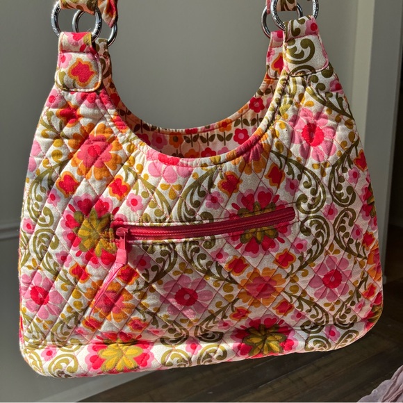 Vera Bradley Quilted Floral Hobo Bag Boho Y2K Cottagecore Shoulder Purse - Picture 14 of 16